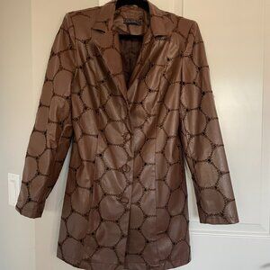 🤎🧥 Clodia Brown Leather Trench Coat 🧥🤎